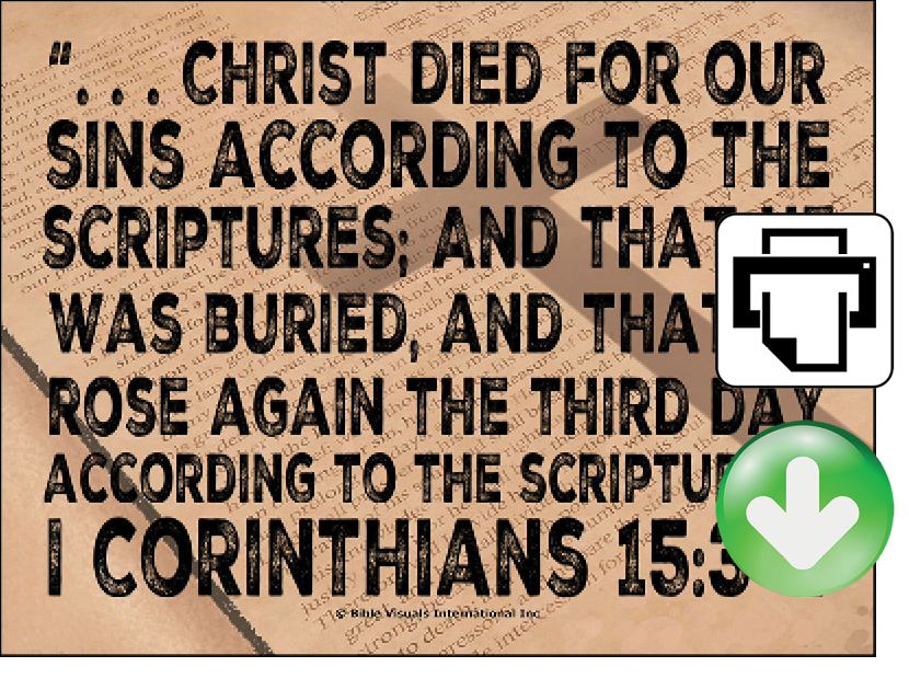 First Corinthians 15:3-4 Memory Verse Download (Ready-to-Print PDF)